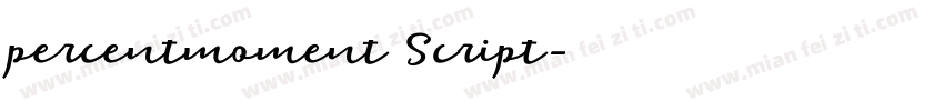 percentmoment Script字体转换